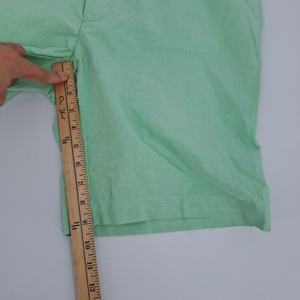 Polo Ralph Lauren Shorts Mens 36 Cotton Mint Green Oxford Flat Front Chino 9" - Picture 6 of 9
